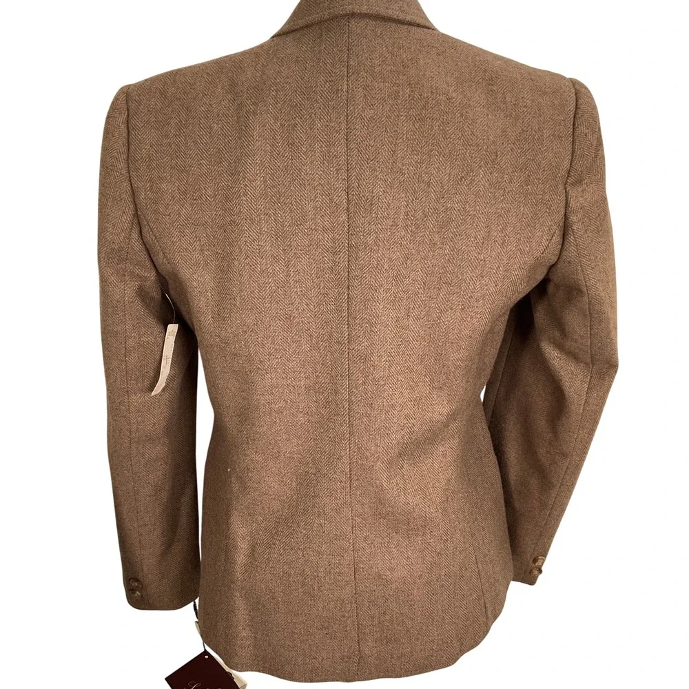 Suit Ability Skirt Set Women 14 Brown Herringbone Wool Classic‎ ALine  2pc VTG